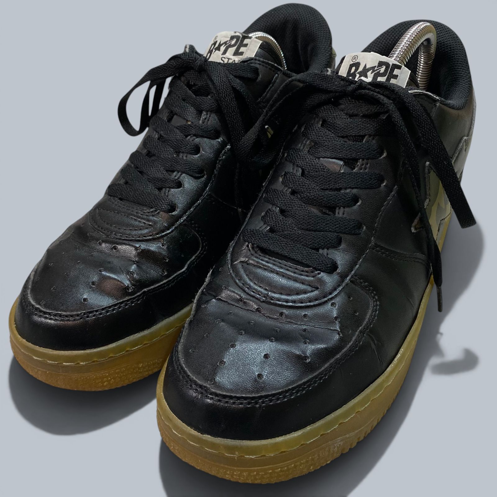 A BATHING APE ア・ベイシング・エイプ BAPE STA ベイプスタ ローカット スニーカー 27㎝ ブラック KT60-G-KG