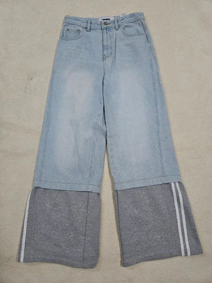 メア レイヤード デニム パンツ