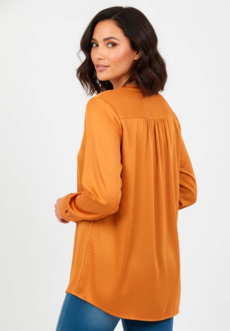 ロアマンズ レディース トップス シャツ ジョーゼット プラスサイズ Roamans Womens Plusize Georgette RollTab Utility Shirt Black Bati