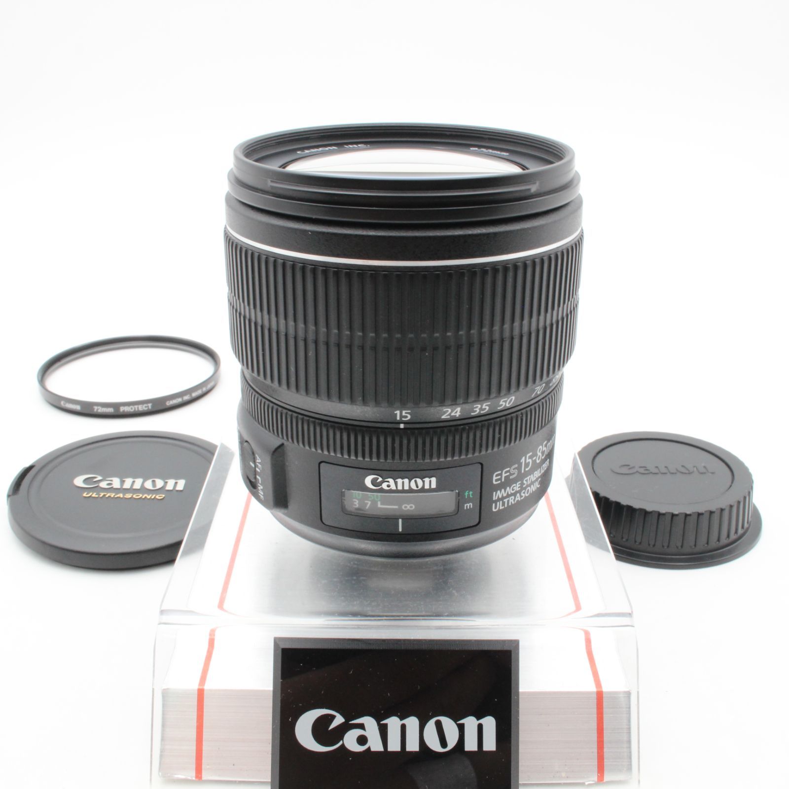 【美品】 Canon キヤノン EF-S 15-85mm f3.5-5.6 IS USM CANON キャノン フィルター付き 112016