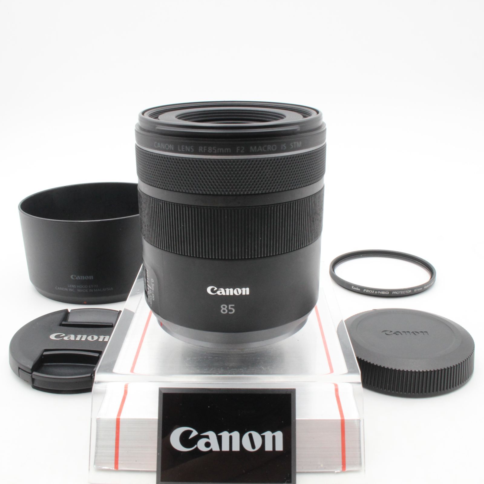 Canon キヤノン RF 85mm f2 MACRO IS STM CANON キャノン フィルター、フード付き 112021