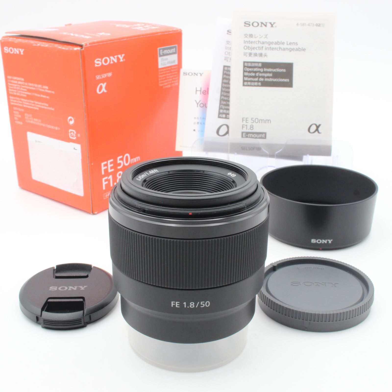 【ほぼ新品】 SONY ソニー FE 50mm f1.8 SEL50F18F sony 元箱 付属品 付き 112002