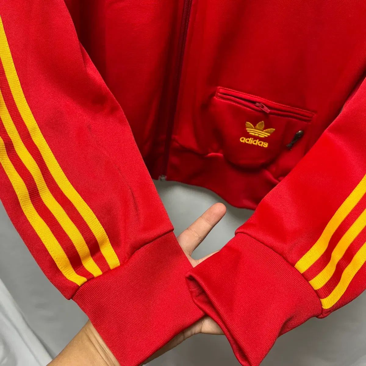 正規品/100 アディダス スペイン サッカー 韓国国家代表 レッド ヨーロッパ IN トラックジャージ/ジャージ