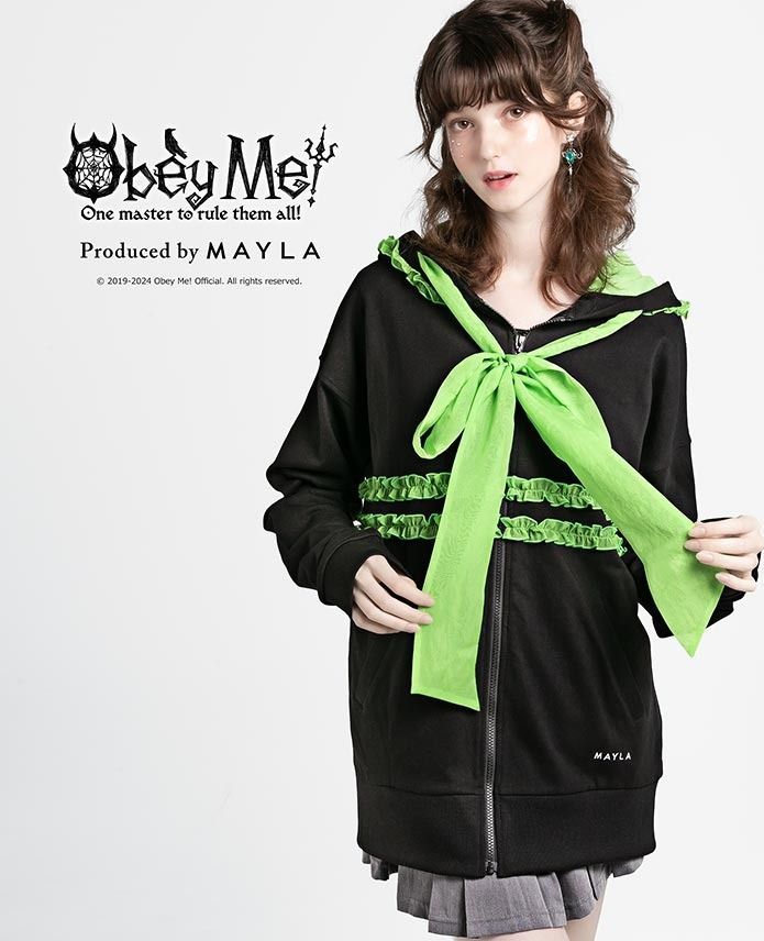 新品未使用 MAYLA マイラ オベイミー! アイコニック フーディ CL-OBM-HD サタン トップス パーカー Lサイズ 管理番号：159A-4235