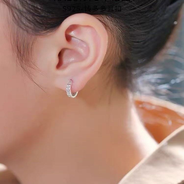 フープピアス シルバー サークル メタル ワンタッチ キャッチレス