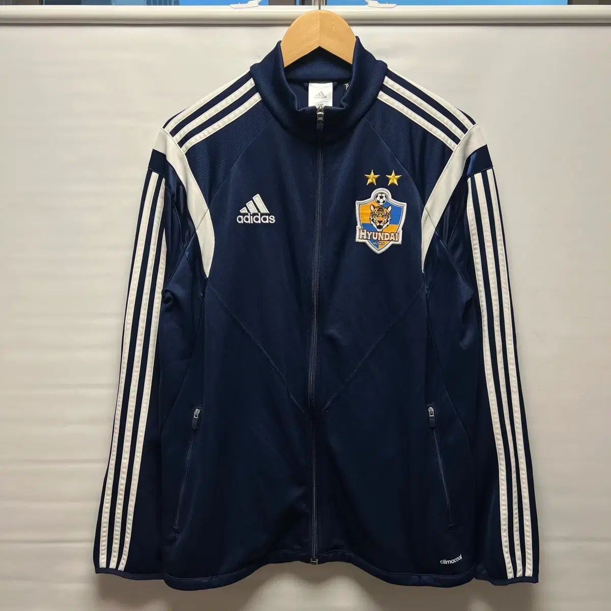 正規品/105 adidas 蔚山現代（ウルサンゲンダイ）FC 3本線 トレーナー ネイビートラックジャージ/ジャージ