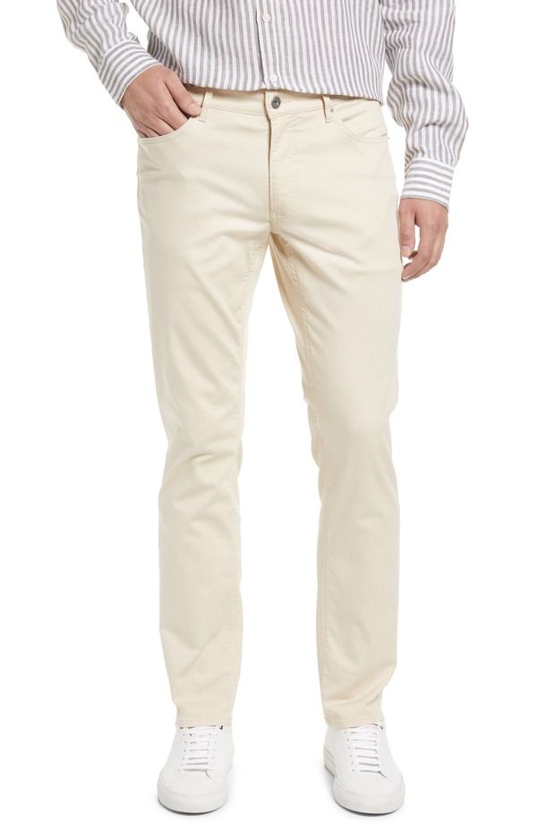 ブラックス メンズ ボトムス カジュアルパンツ スリムフィット Brax Mens Chuck Slim Fit Five Pocket Pants Beige ベージュ