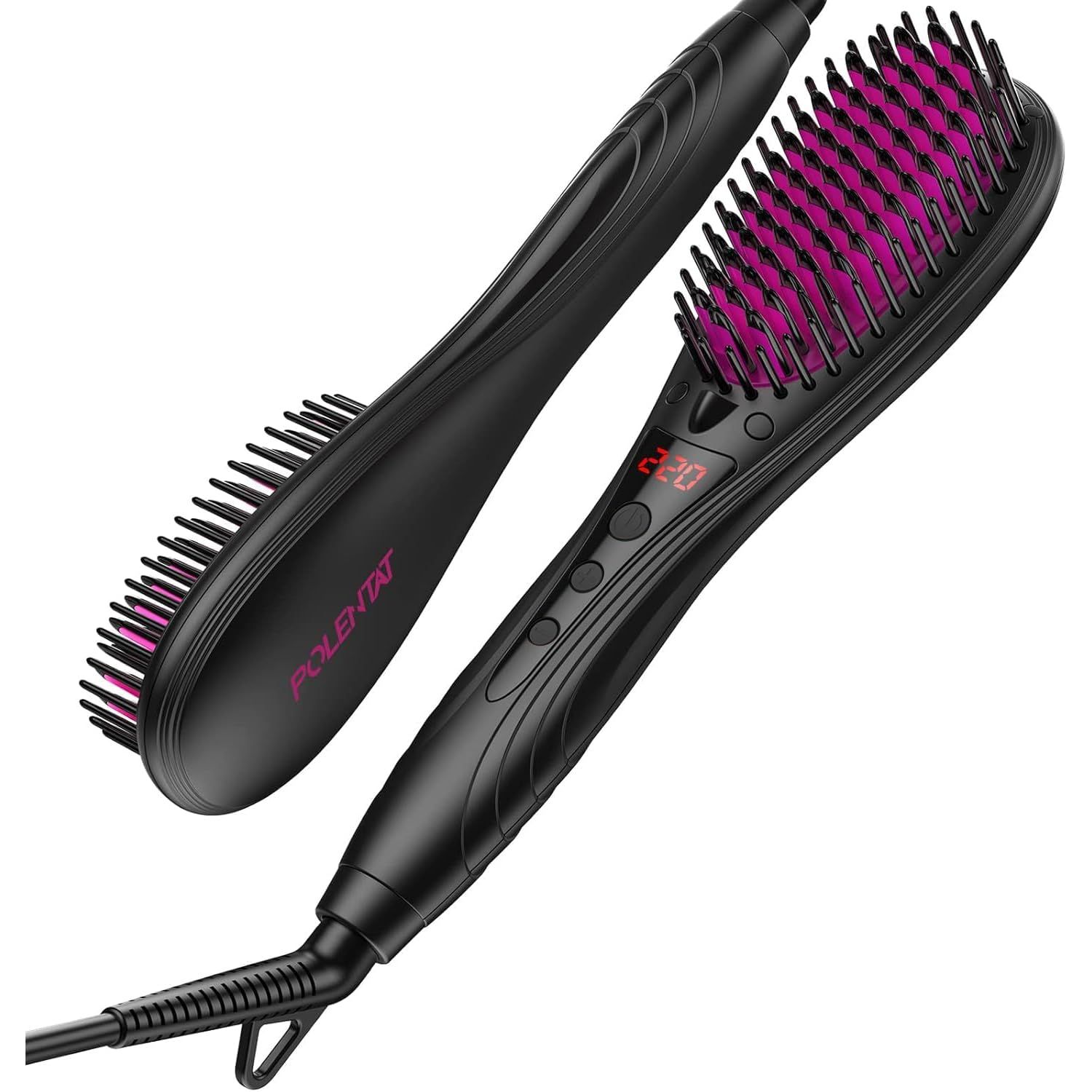 POLENTAT ストレートブラシ ブラシ型ヘアアイロン ヒートブラシ マイナスイオン搭載 サロン級 MAX220℃ デジタル温度表示 6段階温度調整 温度記憶 急速加熱 静電気防止 火傷防止 自動電源オフ 時短スタイリング 海外対応 収納袋付き プレゼpms POLENTAT ストレートブラシ ブラシ型ヘアアイロン ヒートブラシ マイナスイオン搭載 サロン級 MAX220℃ デジタル温度表示 6段階温度調整 温度記憶 急速加熱 静電気防止 火傷防止 自動電源オフ 時短スタイリング 海外対応 収納袋付き プレゼpms
