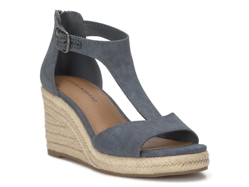 ラッキーブランド レディース シューズ サンダル Lucky BrandCylestespadrille Wedge Sandal Navy Canvas ネイビー