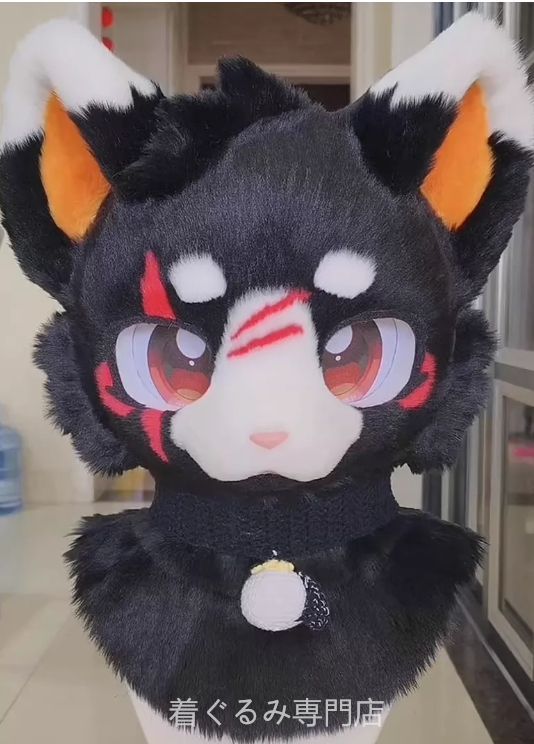 狼　犬　猫　着ぐるみ ヘッド全頭　ヘッド ケモノ ファースーツ ぬいぐるみ コスプレ コスチューム Kurumi 一点物 C943