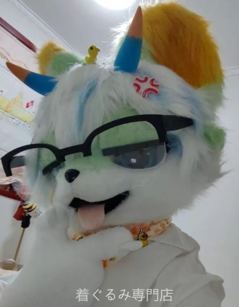 狼　犬　猫　着ぐるみ ヘッド全頭　ヘッド ケモノ ファースーツ ぬいぐるみ コスプレ コスチューム Kurumi 一点物 C947