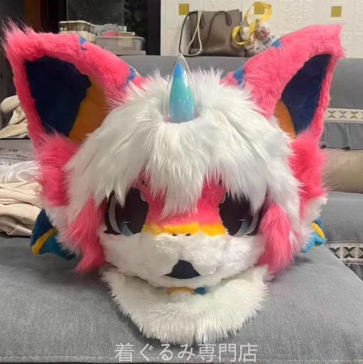 狼　犬　猫　着ぐるみ ヘッド全頭　ヘッド ケモノ ファースーツ ぬいぐるみ コスプレ コスチューム Kurumi 一点物 C950