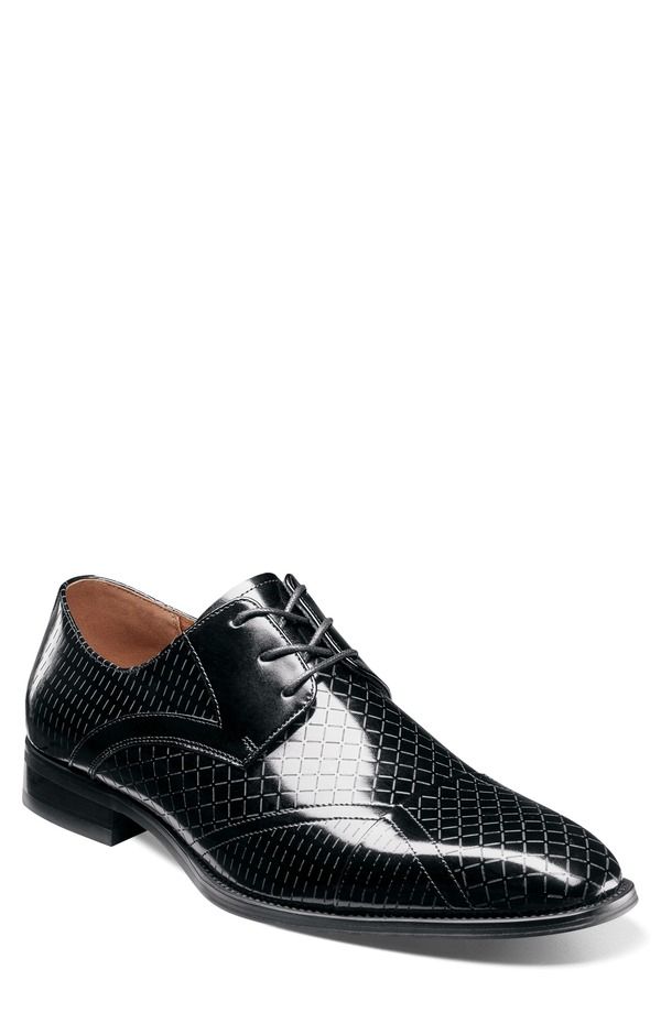 ステイシーアダムス メンズ シューズ ダービー キャップ Stacy Adams Hobson Cap Toe Derby Black ブラック