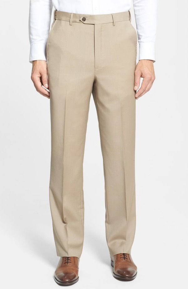 ベール メンズ ボトムス カジュアルパンツ Berle Self Sizer Waist Flat Front Lightweight Plain Weave Classic Fitrousers T