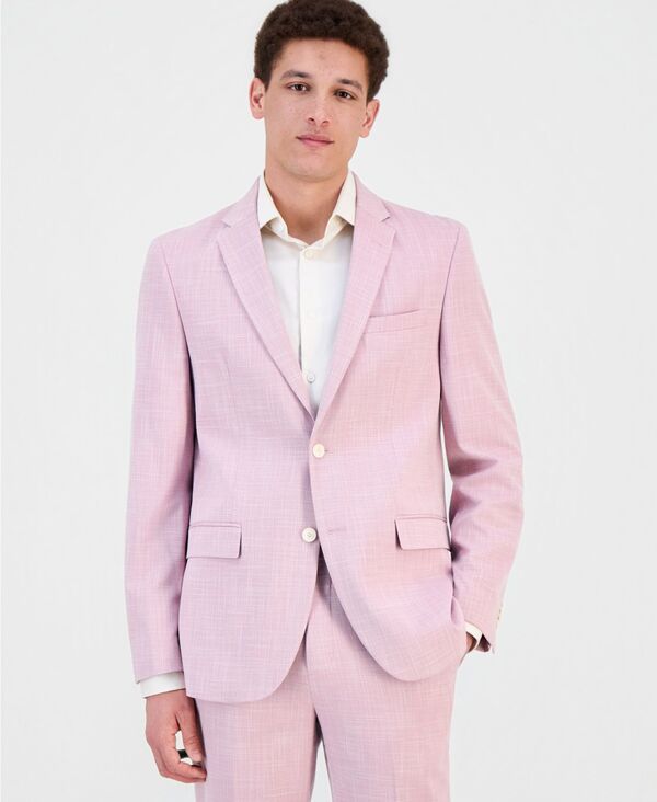 ヴィンスカムート メンズ アウター ジャケット・ブルゾン Vince Camuto MenslimFit Spandex SuperStretch Suit Jacket Pink Sharkskin