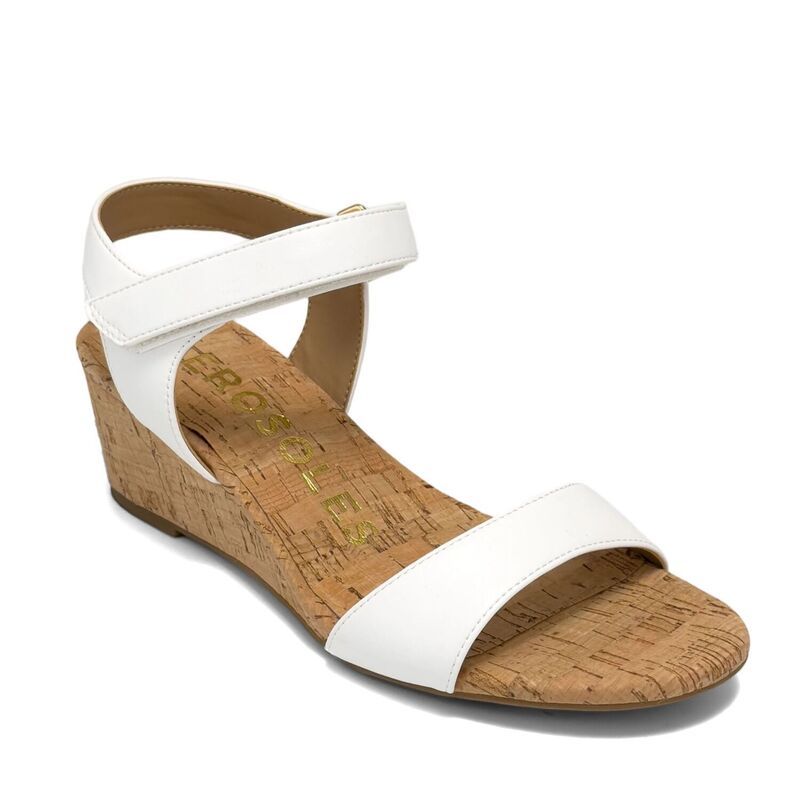 エアロソールズ レディース シューズ パンプス サンダル Aerosoles Wel Womens Open Toe Wedge Sandals Bright White ホワイト