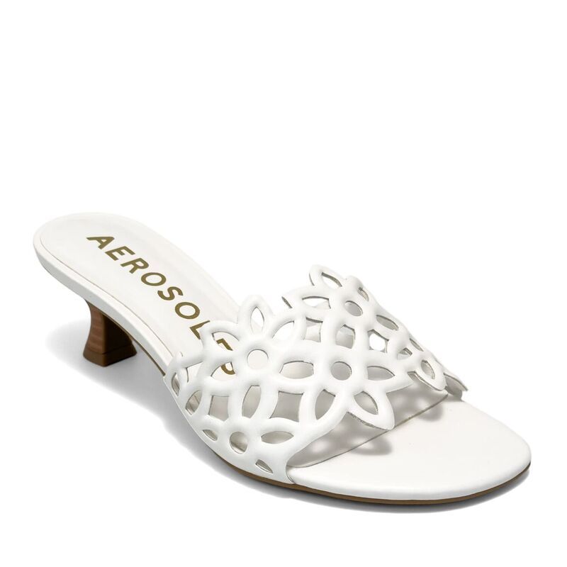 エアロソールズ レディース シューズ パンプス サンダル ヒール Aerosoles Kirah Womens Kitten Heel SlipOn Sandals Bright White ホワイト 20,866円