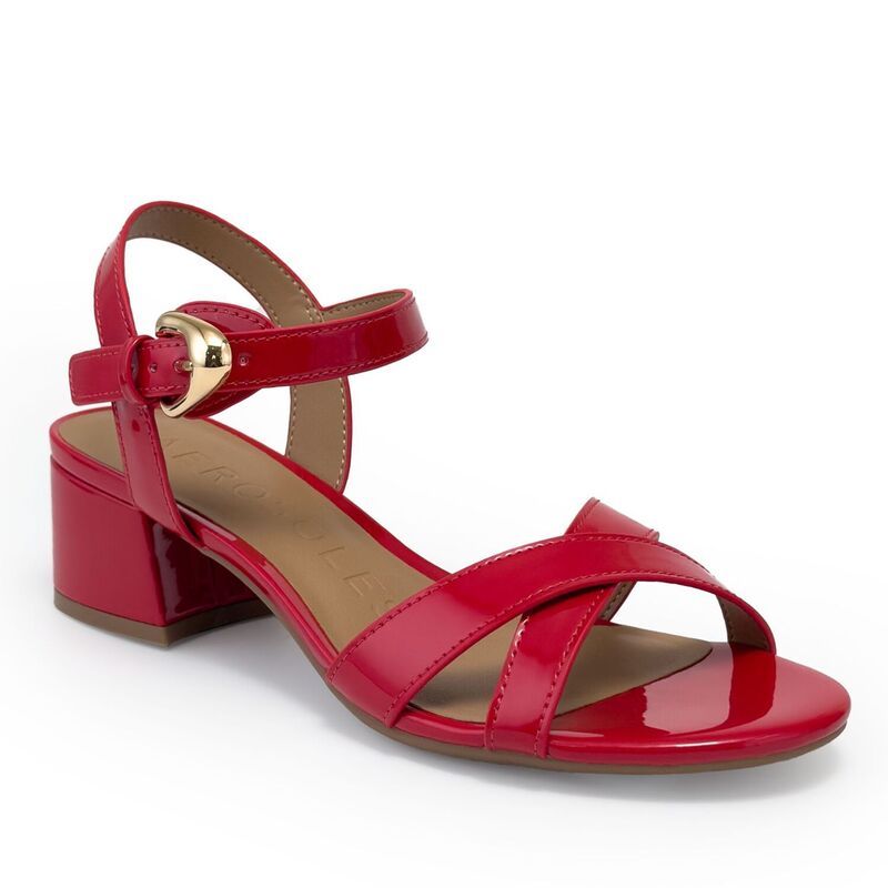 エアロソールズ レディース シューズ パンプス サンダル ヒール Aerosoles Cinzia Womens Block Heel Sandals With Buckle Accent Rich