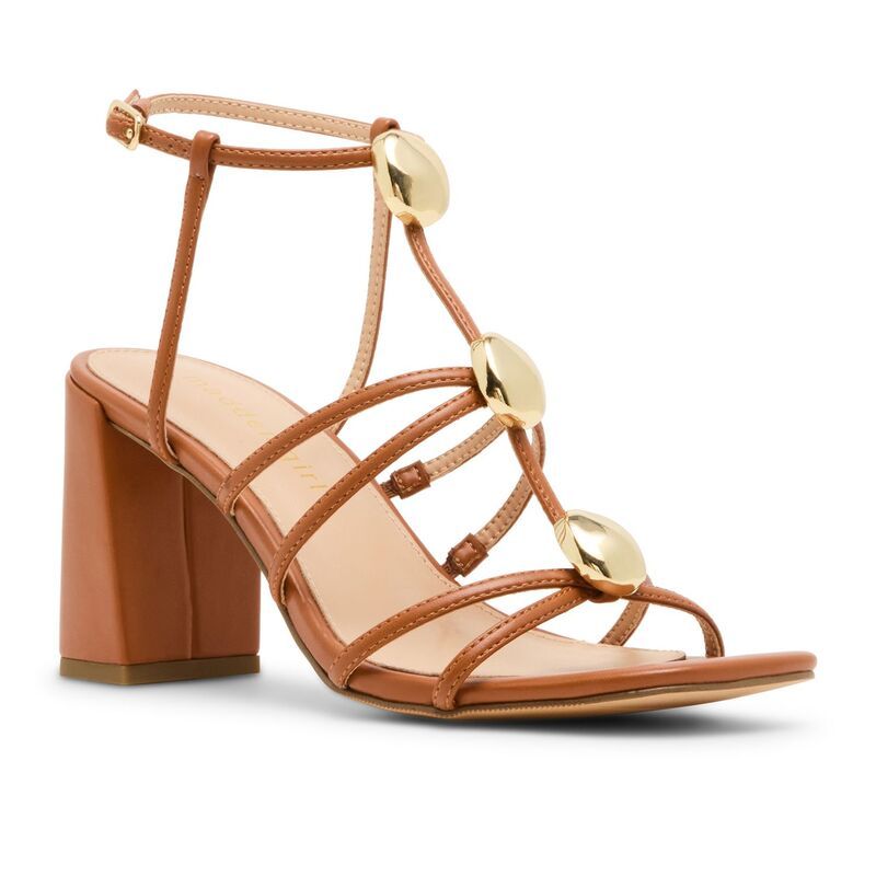 マッデンガール レディース シューズ パンプス サンダル ヒール madden girlaylaa Womenstrappy Block Heel Sandals Lightan タン