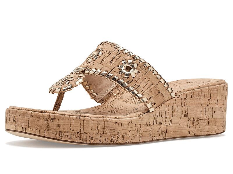 ジャックロジャース レディース シューズ ヒール Jack Rogers Jacks MidWedge CorkGold ゴールド