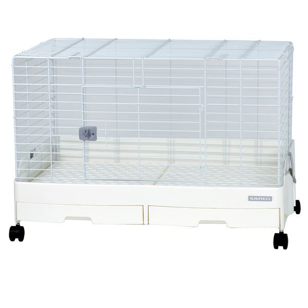 イージーホーム エボ 80-WH(2分割樹脂スノコ仕様)【ペット用品】 犬用ケージ 室内犬 小型犬