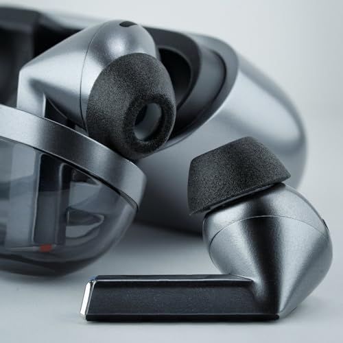 R◆Comply Foam TrueGrip プレミアムメモリーフォームイヤーチップ Samsung Galaxy Buds 3 Pro用 ? S ブラック (3ペア) ? スモールストッキングスタッファー 快適なノイズアイソレーション 取り d33b6b39