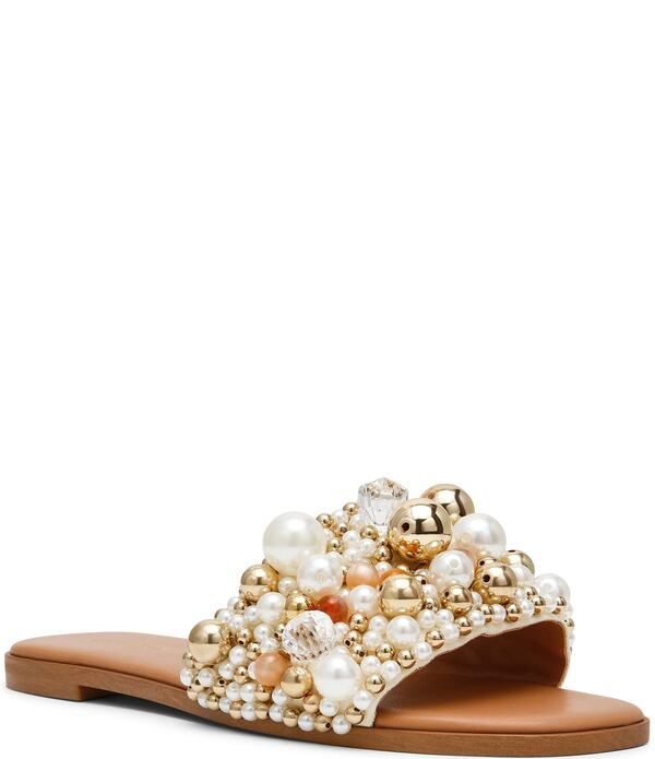 スティーブ マデン レディース シューズ パンプス サンダル Steve Madden Kliornament Embellished Slide Sandals CoralMulti コーラル