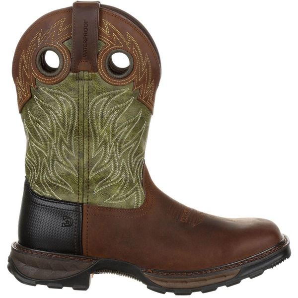 ドゥランゴ メンズ シューズ ブーツ・レインブーツ DURANGO Western Work Boot Oiled Brown And Forest Green グリーン