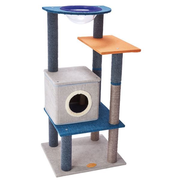 ねこまどフロートテラスキャットポール ハウス (大型猫玩具) 猫用品 ペット用品 おもちゃ