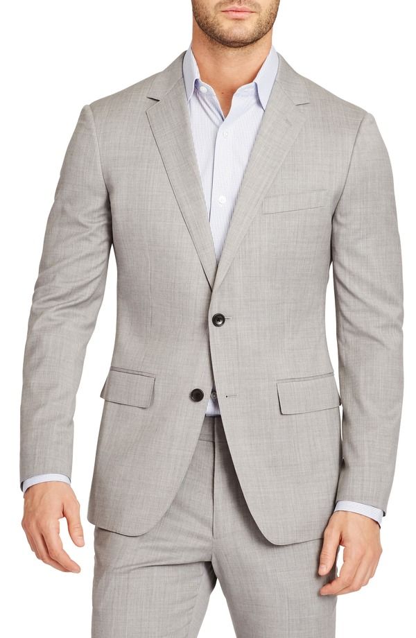ボノボス メンズ アウター ジャケット・ブルゾン スリムフィット ウール Bonobos Jetsetter Slim Fit Stretch Wool Suit Jacket Light Grey