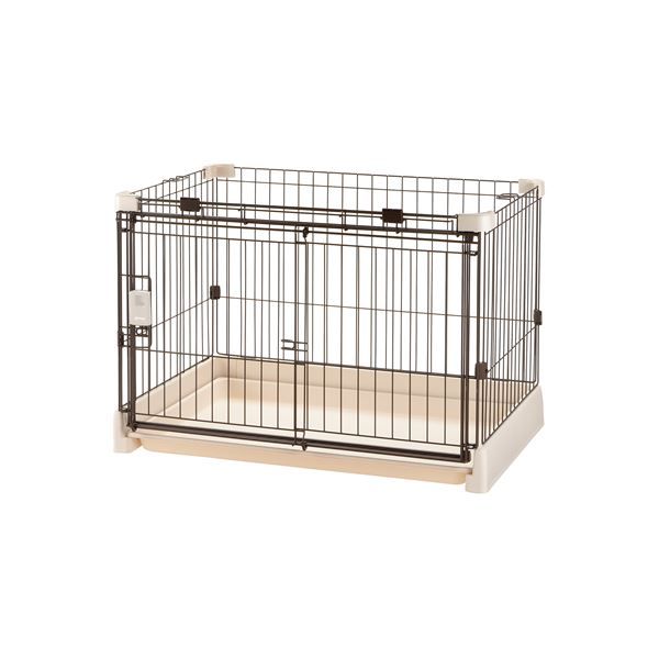 リッチェル もっとお掃除簡単ペットサークル 90-60(幅90cm)アイボリー 犬用ケージ ペット用品 室内犬 小型犬