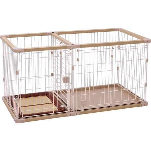 ペティオ 犬用 トイレのしつけが出来る ドッグルームサークルPlus ベージュ ワイド ペット住関連用品 犬用ケージ ペット用品 室内犬 小型犬