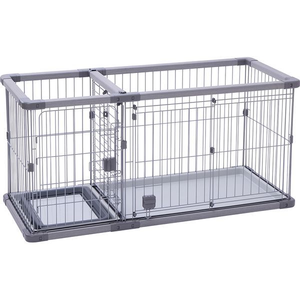 ペティオ 犬用 トイレのしつけが出来る ドッグルームサークルPlus グレー レギュラー ペット住関連用品 犬用ケージ ペット用品 室内犬 小型犬