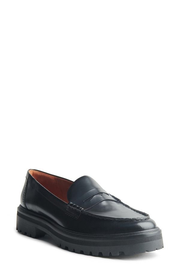 リフォーメーション レディース シューズ スリッポン・ローファー プラットフォーム Reformation Agathea Platform Penny Loafer Black ブラック