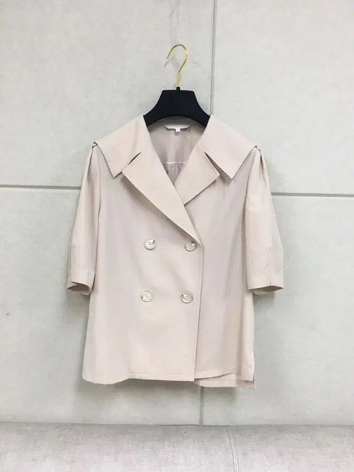 OLIVE des OLIVE セーラーカラー ベージュ 半袖 パフスリーブ ダブルボタン ジャケット