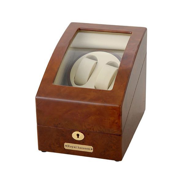 Royal hausen ロイヤルハウゼン ワインダー ワインディングマシーン 2本巻 時計収納(3本収納) 上品な高級感 モダンデザイン GC03-S31 腕時計収納 自動巻き時計 時計ケース ギフト