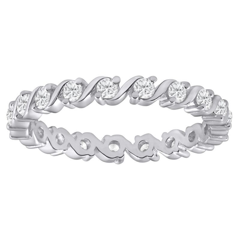 Alyson Layne レディース アクセサリー リング Alyson Layne 10k Gold 58 CaratW Lab Grown Diamond Swirl Eternity Band