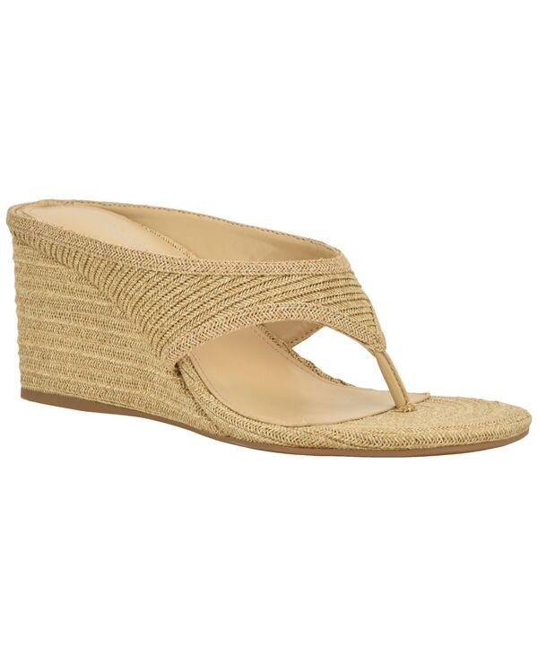 カルバンクライン レディース シューズ スリッポン・ローファー サンダル Calvin Klein Womens Marchela Thong SlipOn Wedge Sandals Raffia