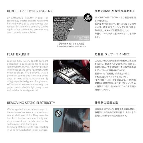 LOVECHROME (R)インバス ツキ/LOVE CHROME (R)IN BATH TSUKI 濡れ髪にやさしい インバスコーム 美髪コーム くし 髪の毛 サラサラ ラブクロム ［公式ショップ］t 8c265410