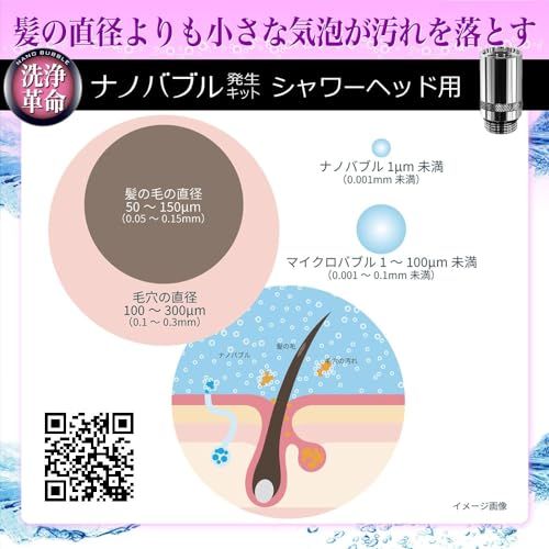 日本電興 微細気泡 ナノバブル発生キット 樹脂 シャワーヘッド用 ND-NBSHt 18ed1b5d