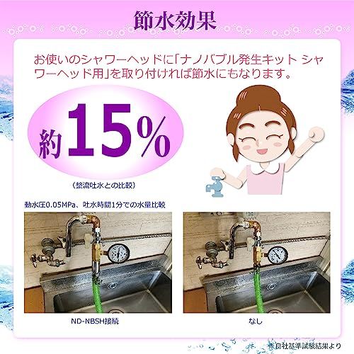 日本電興 微細気泡 ナノバブル発生キット 樹脂 シャワーヘッド用 ND-NBSHt 18ed1b5d