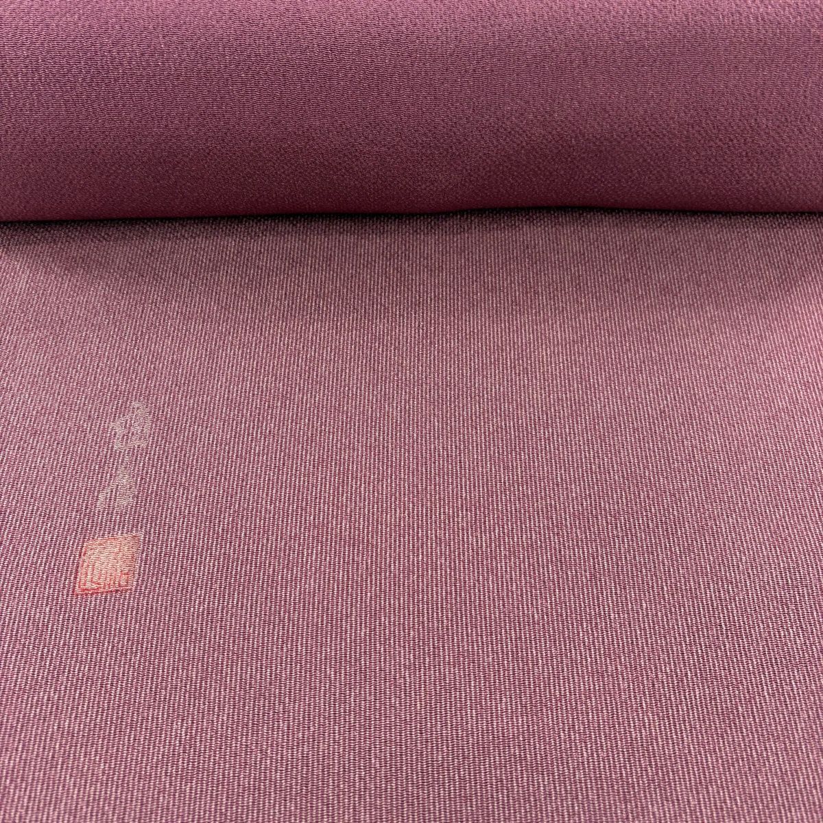 反物 秀品 江戸小紋 落款有 万筋 紫 正絹 【中古】 反物 秀品 江戸小紋 落款有 万筋 紫 正絹 【中古】