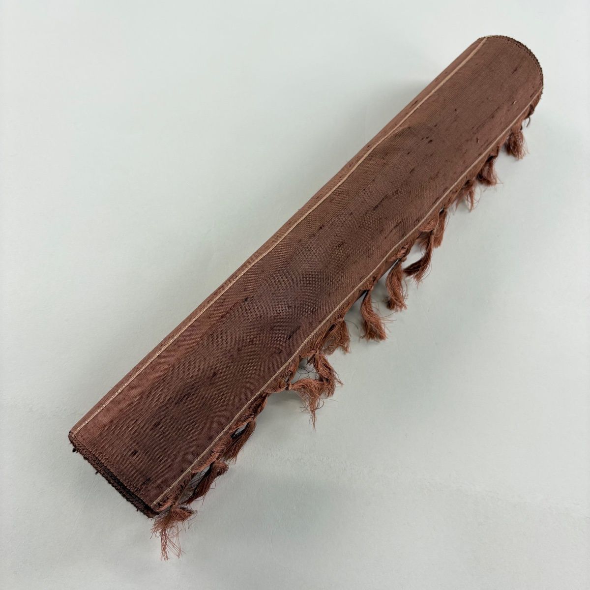 反物 秀品 紬 茶色 正絹 【中古】
