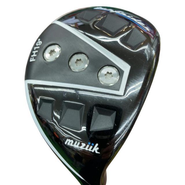 【中古】 muziik muziik TURFRIDER FW HYBRID 19° フェアウェイウッド FW 純正特注シャフト (フレックスR) メンズ 男性用 右利き 右用 Cランク ゴルフクラブ