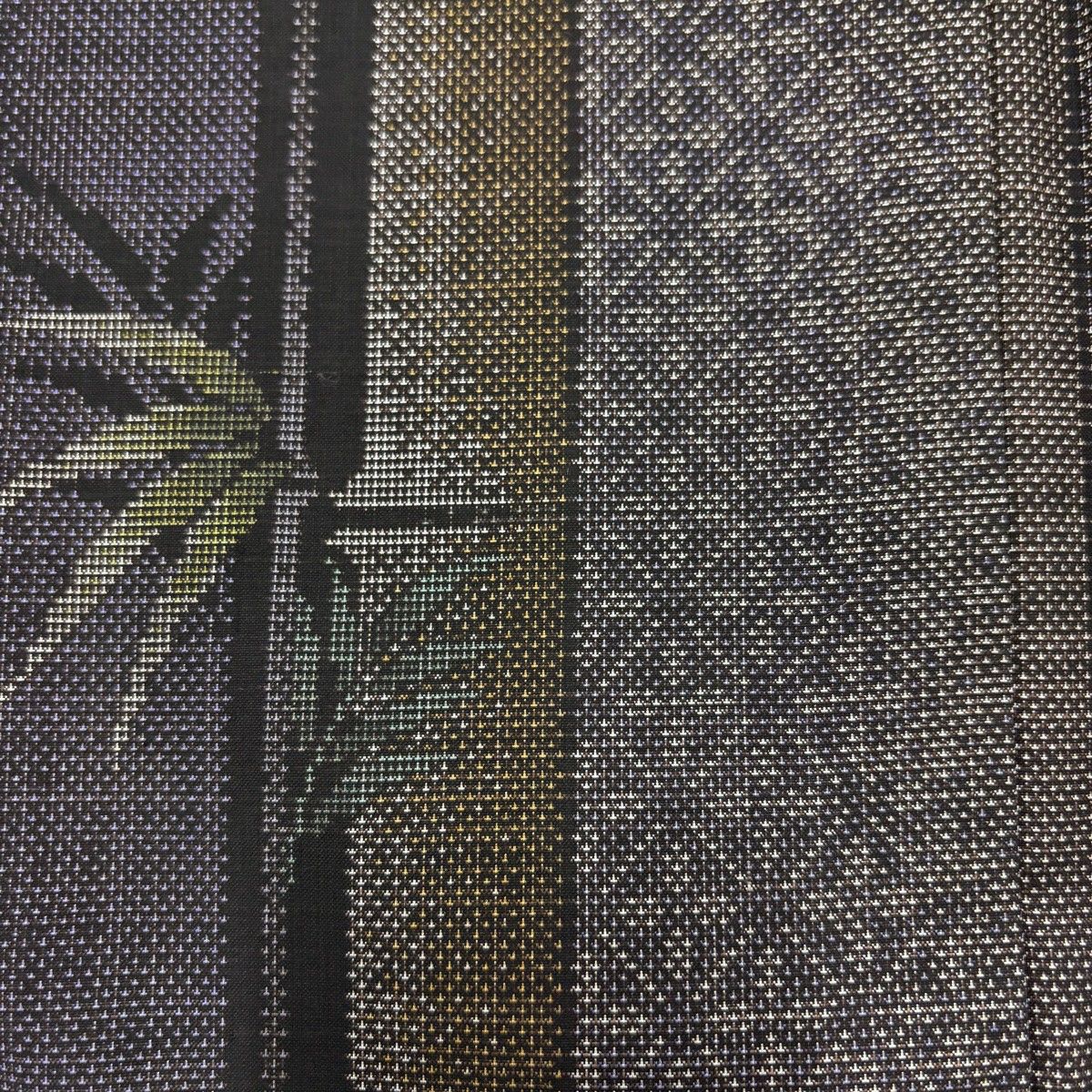 【美品】 紬 身丈161.5cm 裄丈64cm M 袷 竹 縞 茶紫 正絹 秀品 【中古】 【美品】 紬 身丈161.5cm 裄丈64cm M 袷 竹 縞 茶紫 正絹 秀品 【中古】