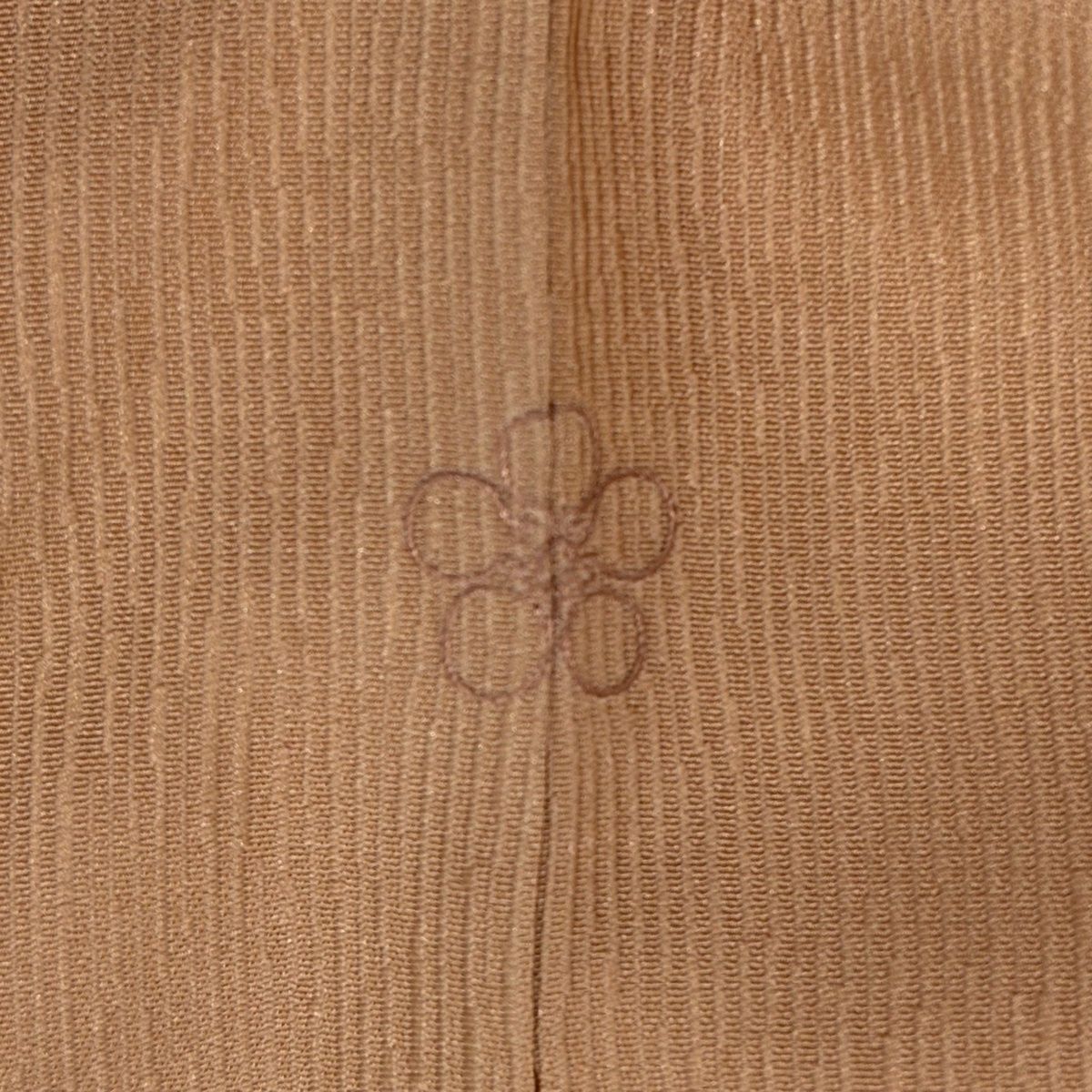 【美品】 付下げ 身丈161.5cm 裄丈66cm M 袷 桐 霞 ピンクベージュ 正絹 秀品 一つ紋 【中古】