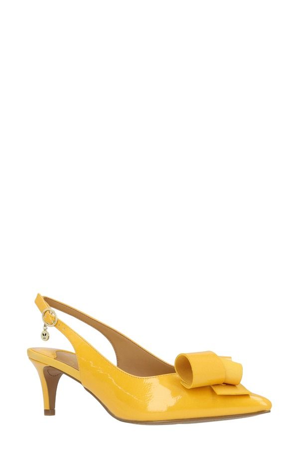 ジェイレニー レディース シューズ ヒール J Rene Delara Pointed Toe Slingback Pump Marigold