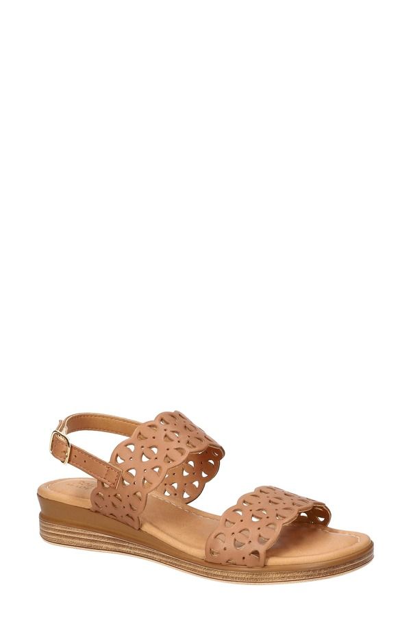 ベラヴィータ レディース シューズ ヒール サンダル Bella Vita Zoe Italy Perforated Sandal Whiskey Italian Leather