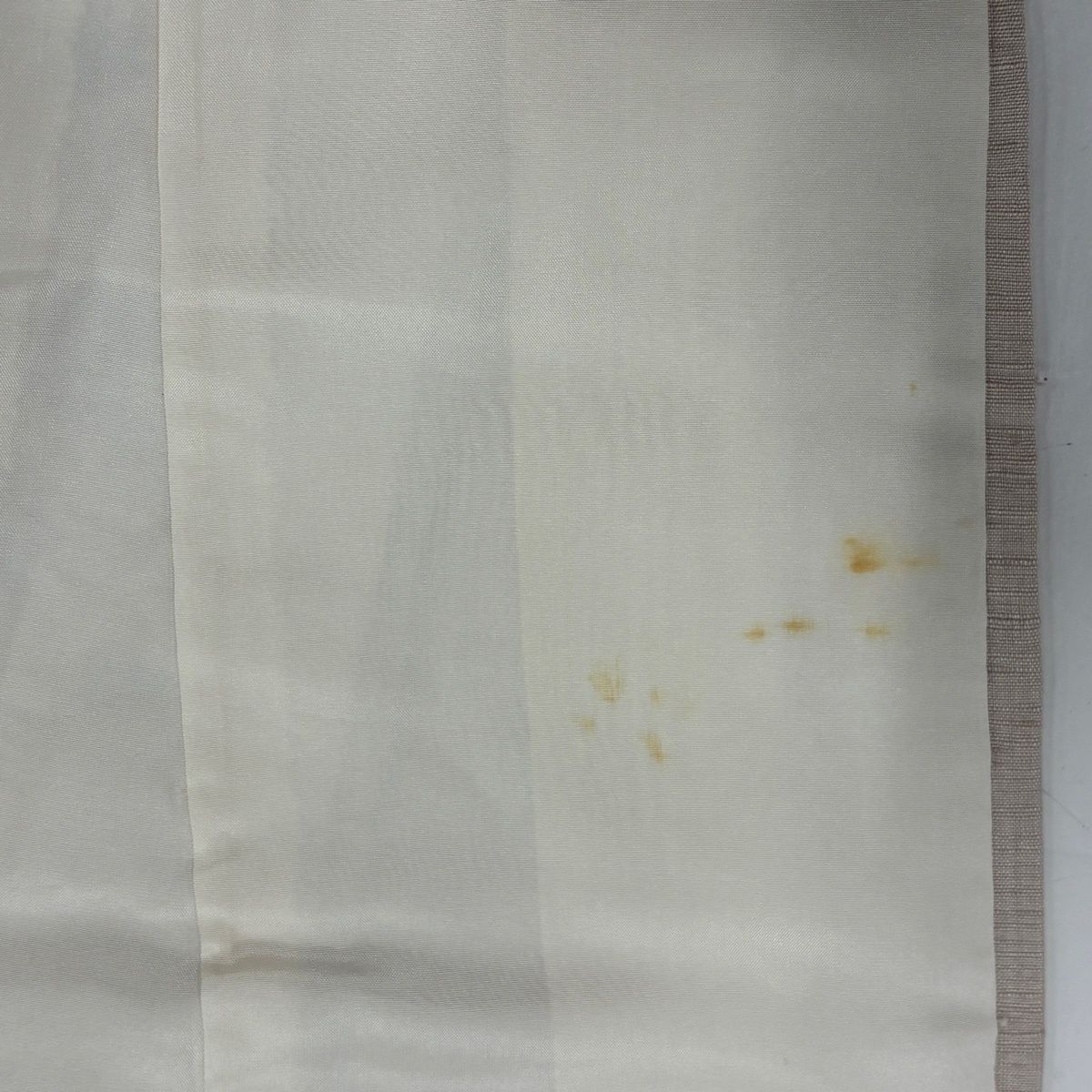 訪問着 身丈163cm 裄丈64cm M 袷 紬地 椿 金彩 ピンクベージュ 正絹 秀品 【中古】