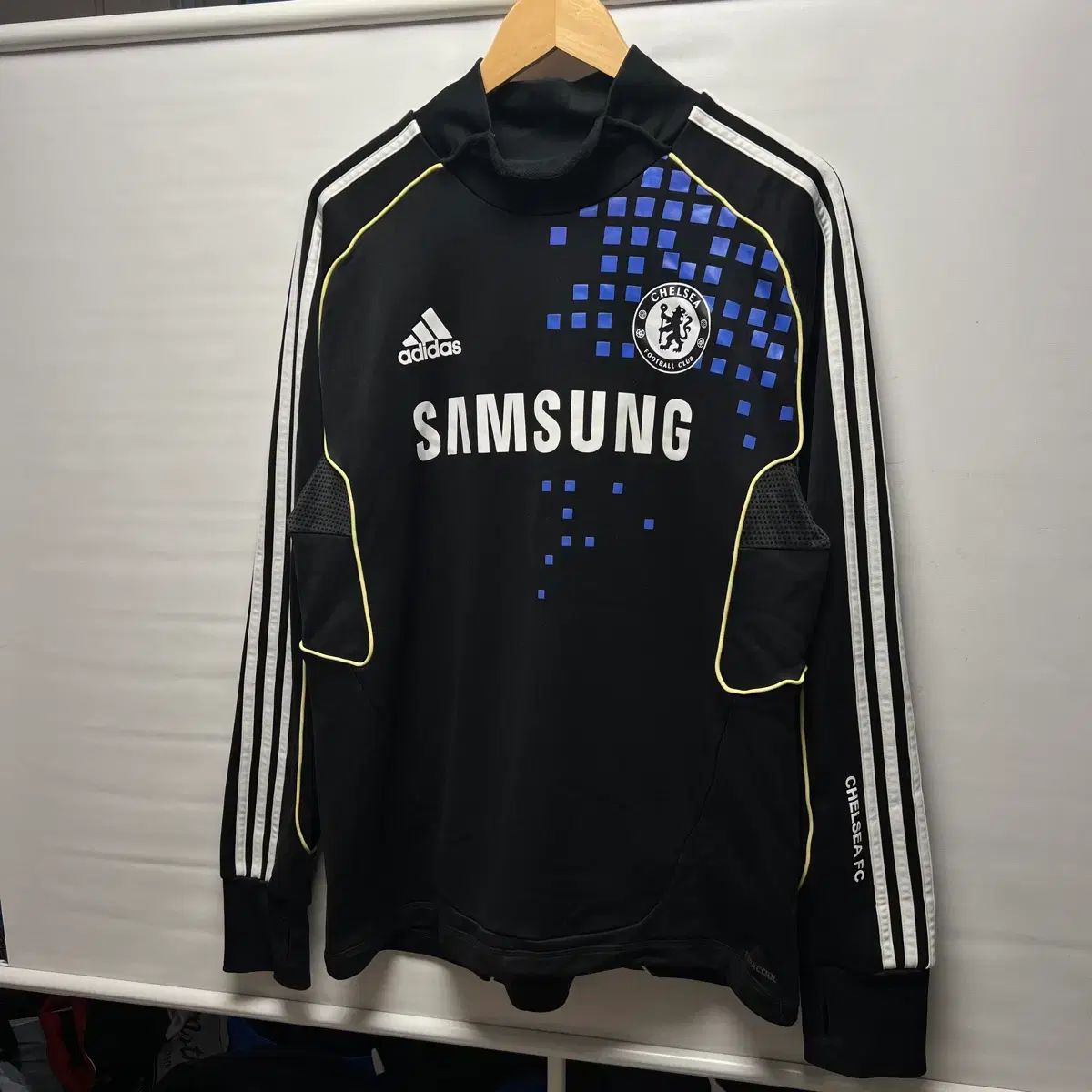 正規品/110 adidas アディダス チェルシー 11-12 トレーナー ブラック ドリルトップ ウォームアップ シェルトップ